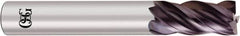 OSG - 3/4", 1-1/2" LOC, 3/4" Shank Diam, 4" OAL, 4 Flute, Solid Carbide Square End Mill - Single End, EXO Finish, Spiral Flute, Centercutting, Right Hand Cut, Right Hand Flute, Series 2050 - Americas Industrial Supply