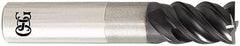 OSG - 12mm, 18mm LOC, 12mm Shank Diam, 102mm OAL, 4 Flute, Solid Carbide Square End Mill - Single End, TiAlN Finish, Spiral Flute, 50° Helix, Centercutting, Right Hand Cut, Right Hand Flute, Series HP453 - Americas Industrial Supply