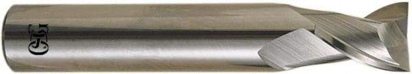 OSG - 11.5mm, 22mm LOC, 12mm Shank Diam, 75mm OAL, 2 Flute, Solid Carbide Square End Mill - Single End, Uncoated, Spiral Flute, 30° Helix, Right Hand Cut, Right Hand Flute, Series 8120 - Americas Industrial Supply