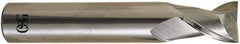 OSG - 10.5mm, 22mm LOC, 12mm Shank Diam, 75mm OAL, 2 Flute, Solid Carbide Square End Mill - Single End, Uncoated, Spiral Flute, 30° Helix, Right Hand Cut, Right Hand Flute, Series 8120 - Americas Industrial Supply