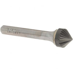OSG - 1/2" Head Diam, 1/4" Shank Diam, 24 Flute 90° Solid Carbide Countersink - Americas Industrial Supply