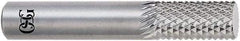 OSG - 1/4" Diam, 3/4" LOC, End Mill End, Solid Carbide Diamond Pattern Router Bit - Right Hand Cut, 2" OAL, 1/4" Shank Diam, Use on Glass Reinforced Polyester, Graphite Composite Laminates, Kevlar, Phenolic Epoxy - Americas Industrial Supply