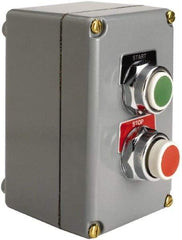 Square D - 2 Operator, Pushbutton Control Station - Start-Stop (Legend), Maintained Switch, NO/NC Contact, NEMA 1, 13, 3, 4 - Americas Industrial Supply