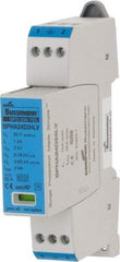 Cooper Bussmann - 2 Pole, 1 Phase, 1 kA Nominal Current, 90mm Long x 18mm Wide x 66mm Deep, Thermoplastic Hardwired Surge Protector - DIN Rail Mount, 24 VAC/VDC, 30 VAC/VDC Operating Voltage, 4 kA Surge Protection - Americas Industrial Supply