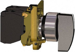 Square D - 0.87 Inch Mount Hole, 2 Position, Lever Operated, Selector Switch Only - Black, Maintained (MA), Nonilluminated, Shock and Vibration Resistant - Americas Industrial Supply