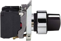Square D - 0.87 Inch Mount Hole, 2 Position, Knob Operated, Selector Switch Only - Black, Maintained (MA), Nonilluminated, NO/NC, Shock and Vibration Resistant - Americas Industrial Supply