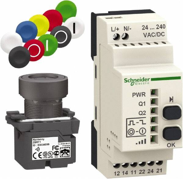 Square D - Maintained (MA) and Momentary (MO), Wireless Pushbutton System with Programmable Receiver - 24-240 VAC/VDC - Americas Industrial Supply
