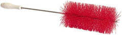 PRO-SOURCE - 1" Bristle Length, Plastic Food Service Brush - 6-1/2" Long x 2" Wide Head, 21" OAL, Red, Wire Block - Americas Industrial Supply