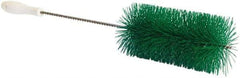 PRO-SOURCE - 1" Bristle Length, Plastic Food Service Brush - 6-1/2" Long x 2" Wide Head, 21" OAL, Green, Wire Block - Americas Industrial Supply