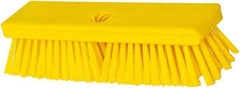 PRO-SOURCE - 1-3/4" Bristle Length, Polypropylene Food Service Brush - 10" Long x 2-1/2" Wide Head, Yellow, Foam Block - Americas Industrial Supply