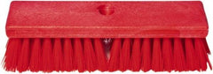 PRO-SOURCE - 1-3/4" Bristle Length, Polypropylene Food Service Brush - 10" Long x 2-1/2" Wide Head, Red, Foam Block - Americas Industrial Supply