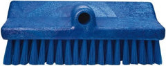 PRO-SOURCE - 1-3/4" Bristle Length, Polypropylene Food Service Brush - 10" Long x 5" Wide Head, 20" OAL, Long Handle, Blue, Foam Block - Americas Industrial Supply
