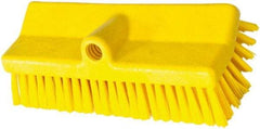 PRO-SOURCE - 1-3/4" Bristle Length, Polypropylene Food Service Brush - 10" Long x 5" Wide Head, 20" OAL, Long Handle, Yellow, Foam Block - Americas Industrial Supply