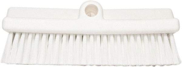 PRO-SOURCE - 1-3/4" Bristle Length, Polypropylene Food Service Brush - 10" Long x 5" Wide Head, 20" OAL, Long Handle, White, Foam Block - Americas Industrial Supply