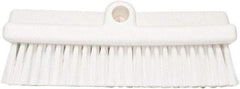 PRO-SOURCE - 1-3/4" Bristle Length, Polypropylene Food Service Brush - 10" Long x 5" Wide Head, 20" OAL, Long Handle, White, Foam Block - Americas Industrial Supply
