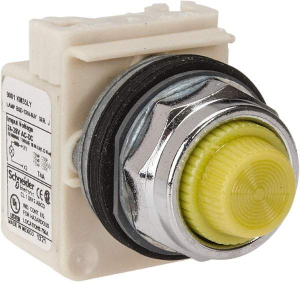 Square D - 28 V Yellow Lens Indicating Light - Americas Industrial Supply