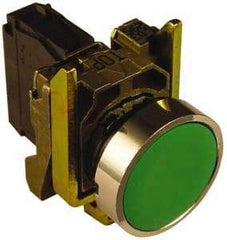Square D - 0.87 Inch Mount Hole, Pushbutton Switch Only - Round, Green Pushbutton, Illuminated, Momentary (MO), Shock and Vibration Resistant - Americas Industrial Supply