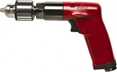 Chicago Pneumatic - 3/8" Keyed Chuck - Pistol Grip Handle, 500 RPM, 2.25 LPS, 4.75 CFM, 0.5 hp, 90 psi - Americas Industrial Supply