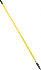PRO-SOURCE - 60 x 1-1/4" Fiberglass Handle for Floor Squeegees & Push Brooms - Threaded Connection, Yellow - Americas Industrial Supply