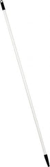 PRO-SOURCE - 60 x 1-1/4" Fiberglass Handle for Floor Squeegees & Push Brooms - Threaded Connection, White - Americas Industrial Supply