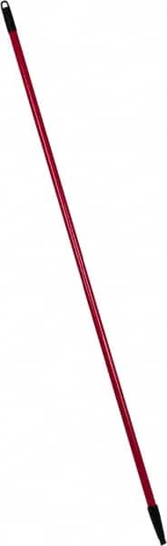 PRO-SOURCE - 60 x 1-1/4" Fiberglass Handle for Floor Squeegees & Push Brooms - Threaded Connection, Red - Americas Industrial Supply