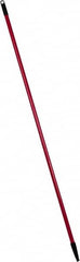 PRO-SOURCE - 60 x 1-1/4" Fiberglass Handle for Floor Squeegees & Push Brooms - Threaded Connection, Red - Americas Industrial Supply