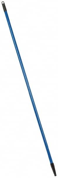 PRO-SOURCE - 60 x 1-1/4" Fiberglass Handle for Floor Squeegees & Push Brooms - Threaded Connection, Blue - Americas Industrial Supply