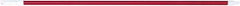 PRO-SOURCE - 54 x 1-1/4" Fiberglass Handle for Floor Squeegees & Push Brooms - Threaded Connection, Red - Americas Industrial Supply