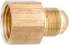 ANDERSON METALS - 5/8" Tube OD, 45° Lead Free Brass Flared Tube Female Connector - 3/8 NPT, Flare x FNPT Ends - Americas Industrial Supply