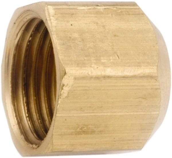 ANDERSON METALS - 5/16" Tube OD, 45° Lead Free Brass Flared Tube Cap - Flare Ends - Americas Industrial Supply
