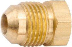 ANDERSON METALS - 3/8" Tube OD, 45° Lead Free Brass Flared Tube Plug - Flare Ends - Americas Industrial Supply