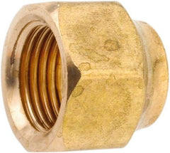 ANDERSON METALS - 5/8" Tube OD, 45° Lead Free Brass Flared Tube Nut - Flare Ends - Americas Industrial Supply