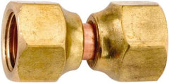 ANDERSON METALS - 1/2" Tube OD, 45° Lead Free Brass Flared Tube Swivel Connector - Flare x Flare Ends - Americas Industrial Supply