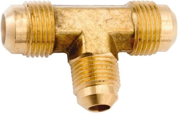 ANDERSON METALS - 5/8 x 5/8 x 1/2" Tube OD, 45° Lead Free Brass Flared Tube Union Tee - Flare x Flare x Flare Ends - Americas Industrial Supply