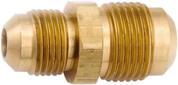ANDERSON METALS - 5/8 x 3/8" Tube OD, 45° Lead Free Brass Flared Tube Union - Flare x Flare Ends - Americas Industrial Supply