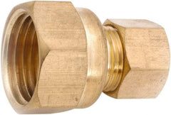 ANDERSON METALS - 7/8" OD, Lead Free Brass Female Connector - 75 Max Working psi, Comp x FNPT Ends - Americas Industrial Supply
