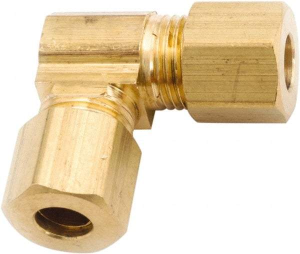 ANDERSON METALS - 1/4" OD, Lead Free Brass Union Elbow - 300 Max Working psi, Comp x Comp Ends - Americas Industrial Supply