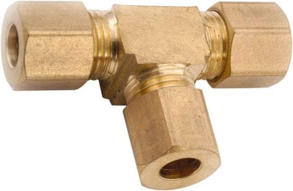 ANDERSON METALS - 7/8" OD, Lead Free Brass Union Tee - 75 Max Working psi, Comp x Comp x Comp Ends - Americas Industrial Supply