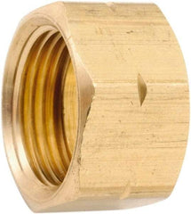 ANDERSON METALS - 7/8" OD, Lead Free Brass Self-Aligning Nut with Captive Sleeve - 450 Max Working psi, Nut Ends - Americas Industrial Supply