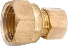 ANDERSON METALS - 1/4" OD, Lead Free Brass Thread-On Compression Reducer - 300 Max Working psi, Female Comp x Comp Ends - Americas Industrial Supply