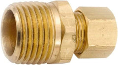 ANDERSON METALS - 7/16" OD, Lead Free Brass Male Connector - 200 Max Working psi, Comp x MNPT Ends - Americas Industrial Supply