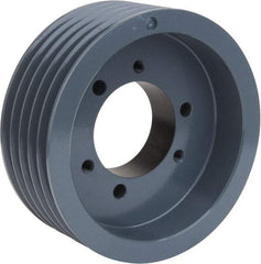 TB Wood's - 5 Groove, 7/8 to 3-1/2 Bore Diam, 10.9" Outside Diam, QD Bushed V Belt Sheave - 10.9 5V Diam Belt Pitch - Americas Industrial Supply