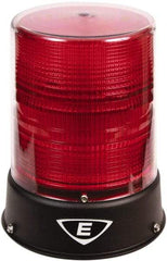 Edwards Signaling - 24 VAC/VDC, 4X NEMA Rated, LED, Red, Flashing, Steady Light - 65 Flashes per min, 3/4 Inch Pipe, 6-1/2 Inch Diameter, 8 Inch High, IP66 Ingress Rating, Pipe Mount - Americas Industrial Supply