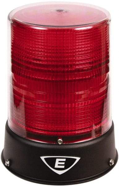Edwards Signaling - 24 VAC/VDC, 4X NEMA Rated, LED, Red, Flashing, Steady Light - 65 Flashes per min, 3/4 Inch Pipe, 8-1/4 Inch Diameter, 7-3/4 Inch High, IP66 Ingress Rating, Pipe Mount - Americas Industrial Supply