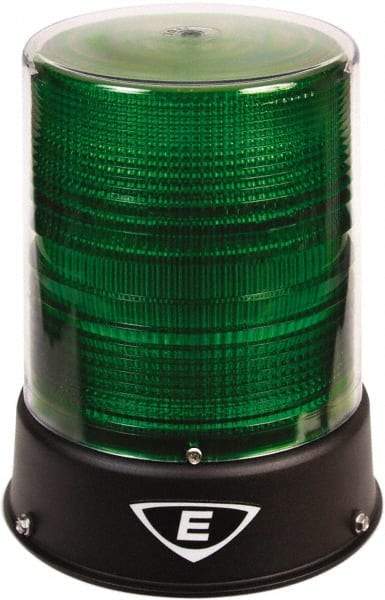 Edwards Signaling - 24 VAC/VDC, 4X NEMA Rated, LED, Green, Flashing, Steady Light - 65 Flashes per min, 3/4 Inch Pipe, 8-1/4 Inch Diameter, 7-3/4 Inch High, IP66 Ingress Rating, Pipe Mount - Americas Industrial Supply