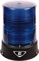 Edwards Signaling - 24 VAC/VDC, 4X NEMA Rated, LED, Blue, Flashing, Steady Light - 65 Flashes per min, 3/4 Inch Pipe, 6-1/2 Inch Diameter, 8 Inch High, IP66 Ingress Rating, Pipe Mount - Americas Industrial Supply