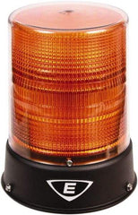 Edwards Signaling - 24 VAC/VDC, 4X NEMA Rated, LED, Amber, Flashing, Steady Light - 65 Flashes per min, 3/4 Inch Pipe, 6-1/2 Inch Diameter, 8 Inch High, IP66 Ingress Rating, Pipe Mount - Americas Industrial Supply