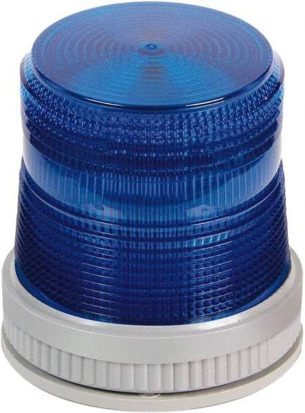 Edwards Signaling - 120 VAC, 4X NEMA Rated, LED, Red, Flashing, Steady Light - 65 Flashes per min, 3/4 Inch Pipe, 3-3/4 Inch Diameter, 4-3/4 Inch High, Panel Mount, Pipe Mount, Wall Mount - Americas Industrial Supply