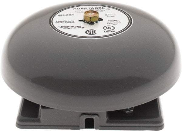 Edwards Signaling - 6" Diam, 24 VDC Bell - 0.062 Amps, 92 Decibles at 10', Vibrating, Waterproof - Americas Industrial Supply