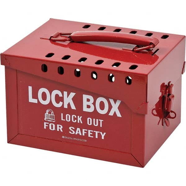 Brady - Group Lockout Boxes Portable or Wall Mount: Portable Maximum Number of Padlocks: 13 - Americas Industrial Supply